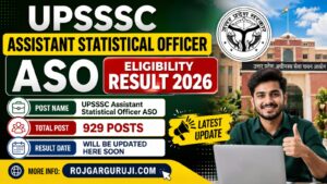 UPSSSC ASO Eligibility Result 2026 Released