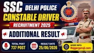 SSC Delhi Police Driver Additional Result 2026