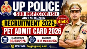 UP Police SI PET Admit Card 2026 
