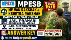 MPESB Van Rakshak & Jail Prahari Answer Key 2026 