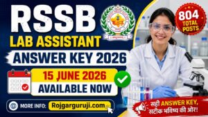 RSSB Lab Assistant Answer Key 2026 