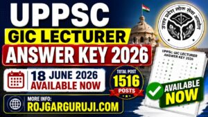 UPPSC GIC Lecturer Answer Key 2026 