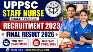 UPPSC Staff Nurse 2023 Final Result