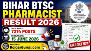 Bihar BTSC Pharmacist Result 2026