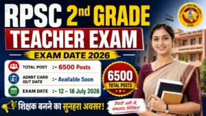 RPSC 2nd Grade Teacher Exam Schedule 2026 