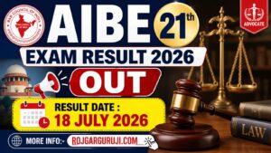 Examination Details The All India Bar Examination (AIBE) is conducted by the Bar Council of India (BCI) for law graduates. Passing this examination is necessary to obtain the Certificate of Practice (CoP). Purpose of the Examination Check legal knowledge of law graduates. Ensure professional readiness for legal practice. Issue the Certificate of Practice after qualifying. Result Details AIBE 21 Exam Result 2026 is available online. Candidates can check their result through the official BCI website. Login details such as Registration Number and Date of Birth/Password may be required. Qualified candidates will receive the Certificate of Practice (CoP). How to Check the Result Visit the official website of the Bar Council of India. Open the AIBE 21 Exam Result 2026 link. Enter your required login details. Click on the Submit button. Check your result carefully. Download and print the result for future use. Documents Required Registration Number Date of Birth or Password Registered Mobile Number (if required) Salary Details The AIBE Exam is not a recruitment examination, so it does not offer any salary or direct government job. After qualifying: Candidates become eligible for the Certificate of Practice (CoP). They can start practicing as an advocate in India. Income depends on experience, location, specialization, and type of legal practice. Fresh advocates may earn a basic income at the beginning, while experienced lawyers can earn much more. Important Questions What is the AIBE 21 Exam Result 2026? It is the result of the All India Bar Examination conducted by the Bar Council of India (BCI). Who releases the AIBE 21 Result 2026? The Bar Council of India (BCI) releases the result. How can I check my AIBE 21 Result 2026? Visit the official BCI website, enter your login details, and check your result. What is the Certificate of Practice (CoP)? It is an official certificate that allows qualified candidates to practice law in India. Is AIBE a recruitment exam? No. It is only a qualifying examination for law graduates. What should I do after qualifying AIBE 21? Complete the required formalities to receive your Certificate of Practice and begin your legal career. Can I download my result online? Yes. You can download and print your result from the official website. AIBE 21th Exam Result 2026
