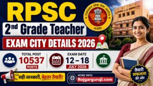 RPSC 2nd Grade Teacher Exam City 2026