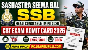 SSB Head Constable Ministerial Admit Card 2020