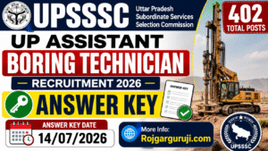 -UPSSSC UP Assistant Boring Technician Recruitment 2026 Answer Key