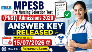 MPESB Pre Nursing Selection Test (PNST) Admissions 2026 Answer Key