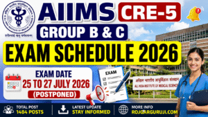AIIMS CRE-5 Group B & C Exam Schedule 2026