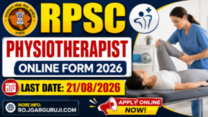 RPSC Physiotherapist Online Form 2026