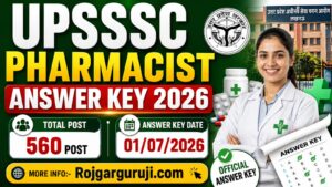 UPSSSC Pharmacist Answer Key 2026 Out