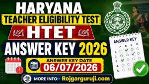 Haryana Teacher Eligibility Test HTET Answer Key 2026