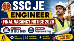 SSC JE Final Vacancy Notice 2026