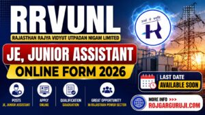 RRVUNL JE & Junior Assistant Recruitment 2026