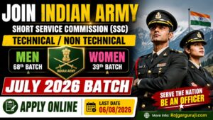 Indian Army SSC Tech 68th Online Form 2026