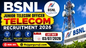 BSNL Junior Telecom Officer Telecom Recruitment 2026