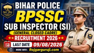 Bihar Police BPSSC Advt. No.-09/2026: For Selection of Police Sub Inspector (SI)