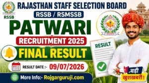 Rajasthan RSSB Patwari Final Result 2026