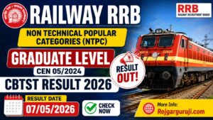 RRB NTPC Graduate CBTST Result 2026